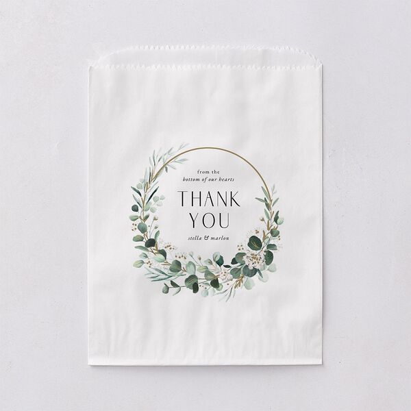 Timeless Hoop Favor Bags White Pure White Wax-Lined Food Safe Paper