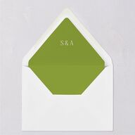 Modern Editorial Wedding Date Euro Envelope Liners Meadow Luxe