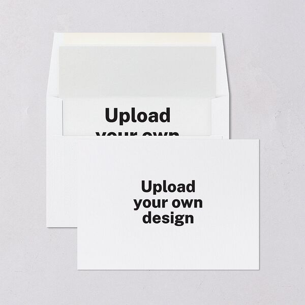 Upload Your Own Design Landscape Bridal Shower Invitations Pure White Signature Blank Standard