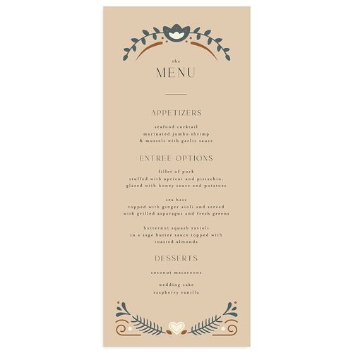 Nordic Folk Menus Latte Signature
