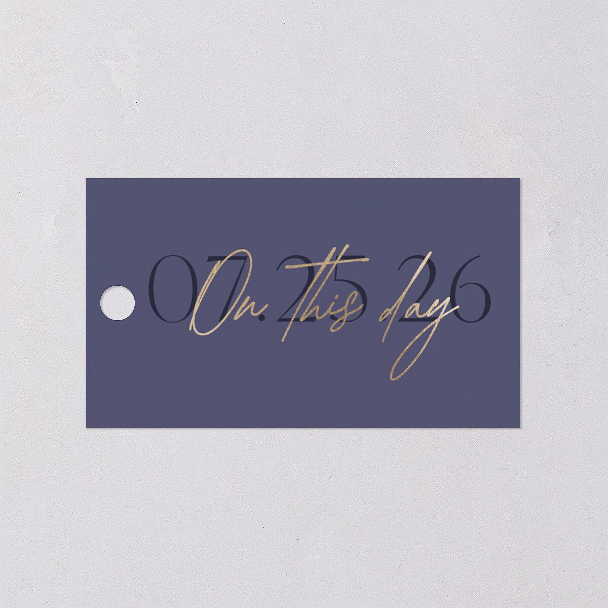 On This Day Favor Gift Tags Gold Midnight Navy Signature