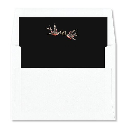Til Death Tattoos Envelope Liners Burgundy Standard