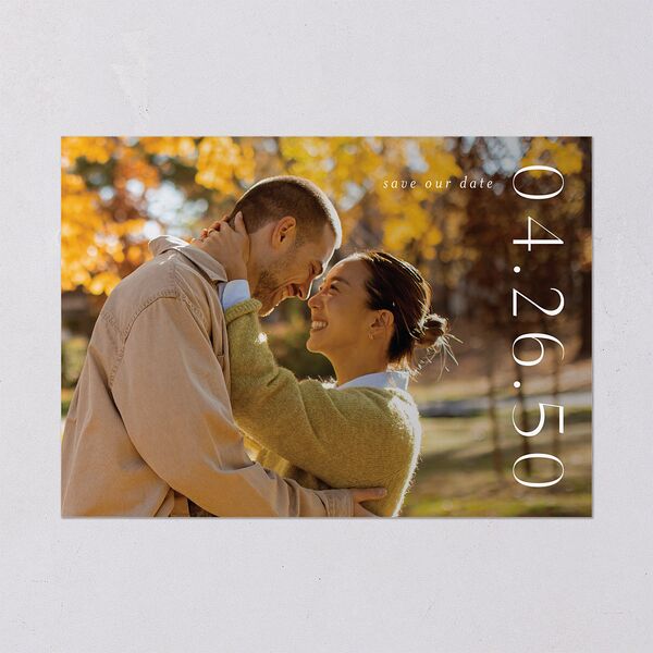 Timeless Elegance Save The Date Cards Midnight Signature smooth Blank No Standard