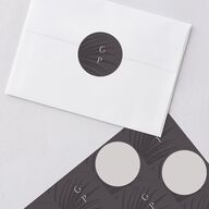 Lavish Palm Wedding Stickers Pure White Circle