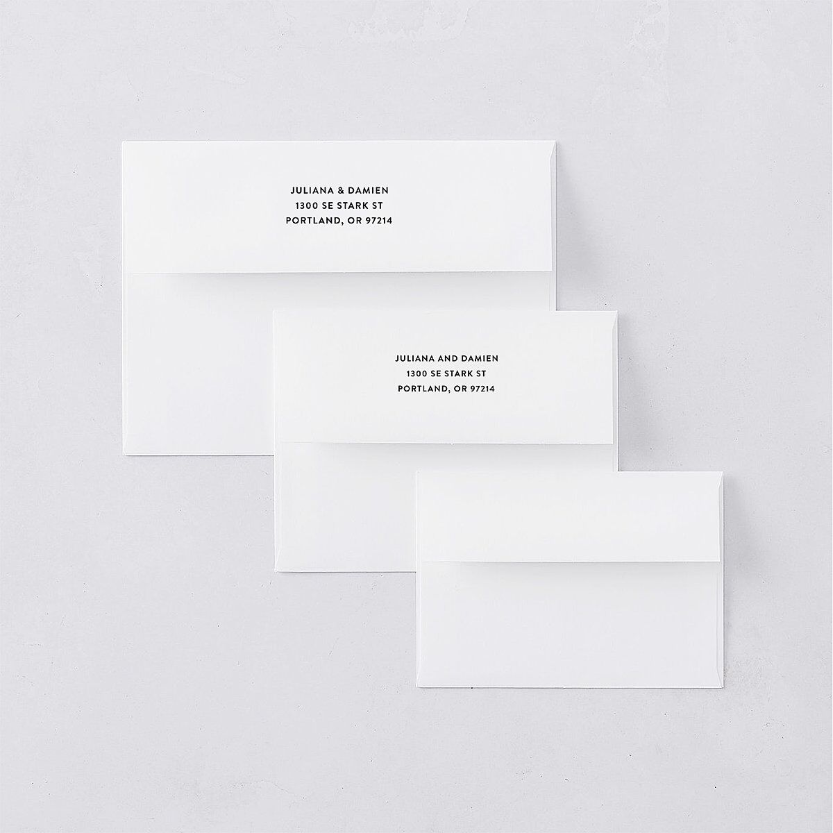 Moody Gothic Rose Wedding Invitation Envelopes Midnight White Both Recipient and Return Addresses Standard Signature