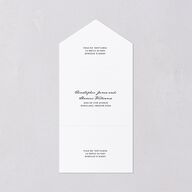 Vintage Candelabra with Bow All-in-One Wedding Invitations Charcoal Signature Light Both Recipient and Return Addresses No