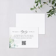 Romantic Greenery QR Code RSVP Cards Tide Pool Signature Standard