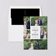 Portrait Gallery Save the Date Cards Pure White Signature smooth Blank No Standard