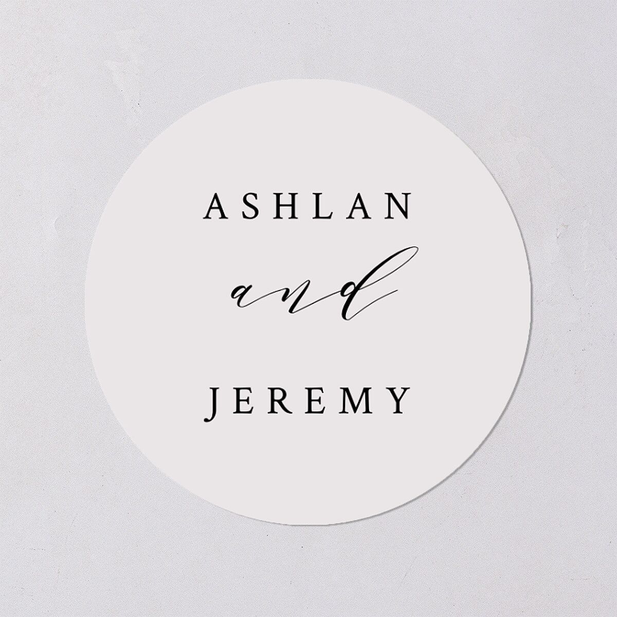 Simply Elegant Wedding Stickers Champagne Circle