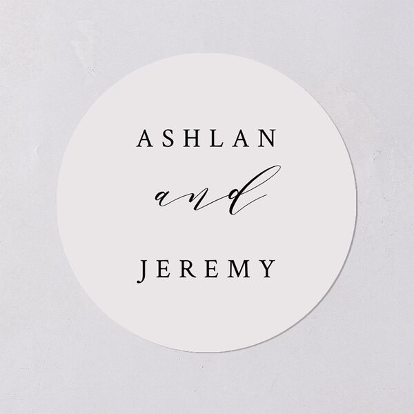 Simply Elegant Wedding Stickers Champagne Circle