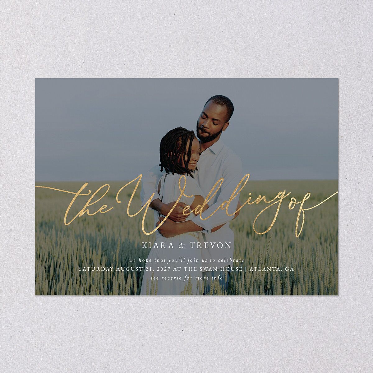 Romantic Photo Wedding Invitations — view 2