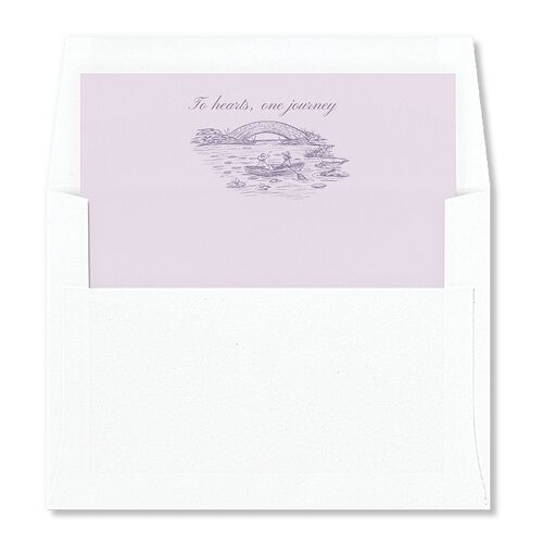 Elegant Italian Toile Envelope Liners Purple Haze Standard