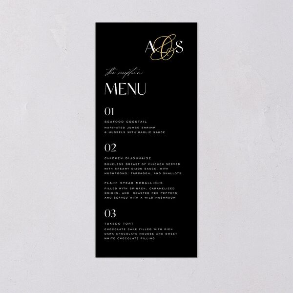 Together Menus Gold Licorice Signature