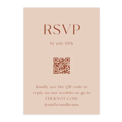 Modern Arch Photo QR Code RSVP Cards Saddle Signature Standard