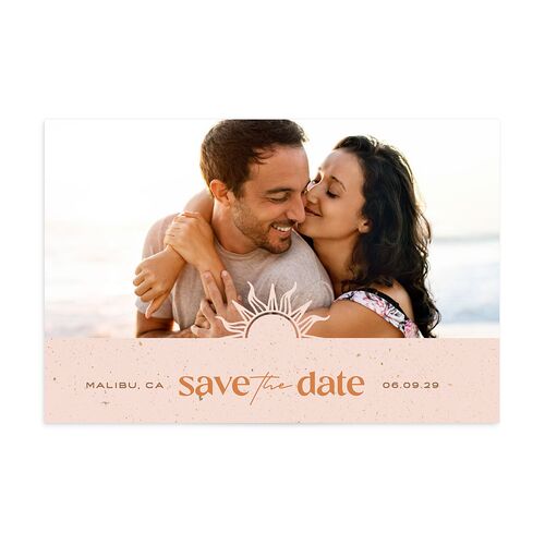 Beach Party Save The Date Postcards Pink Cotton