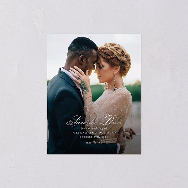 Medieval Castle Save the Date Petite Cards Almond Signature smooth Blank No Standard