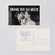 Vintage Art Deco Photo Thank You Postcards Off-White