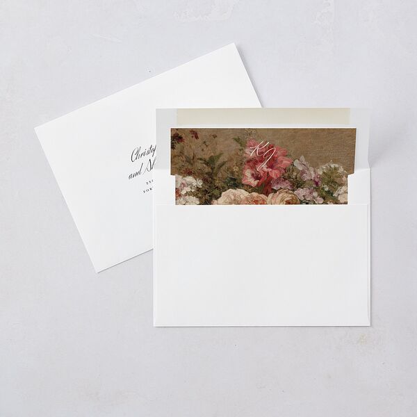 Vintage Lace Save the Date Cards Burgundy Signature smooth Blank No Standard