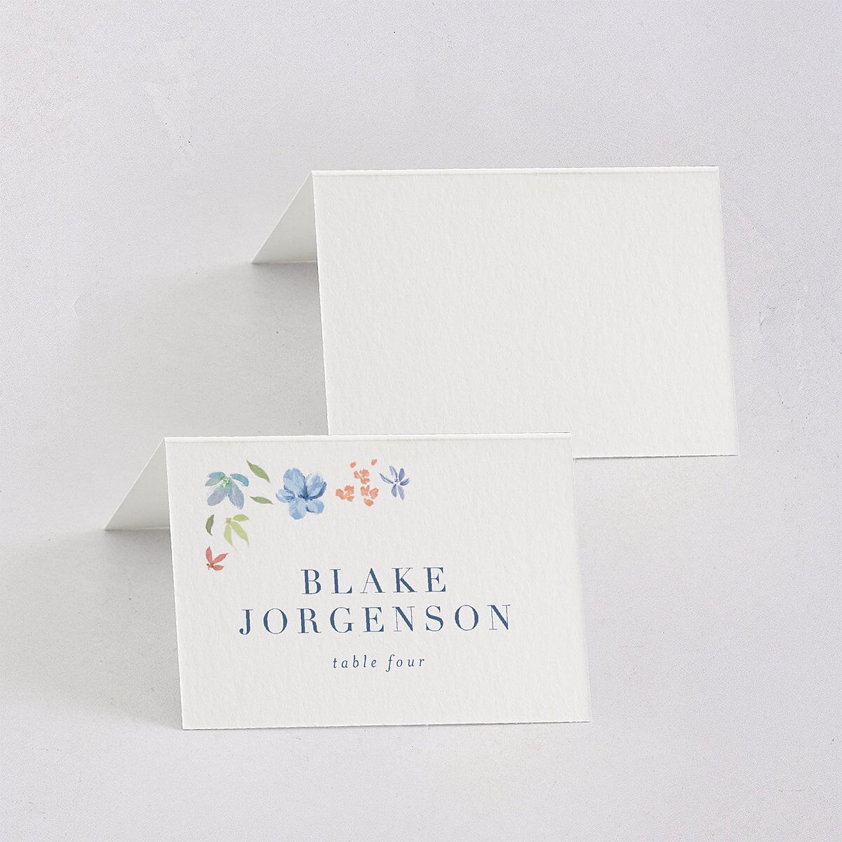 Floral Appliqué Place Cards Slate Signature