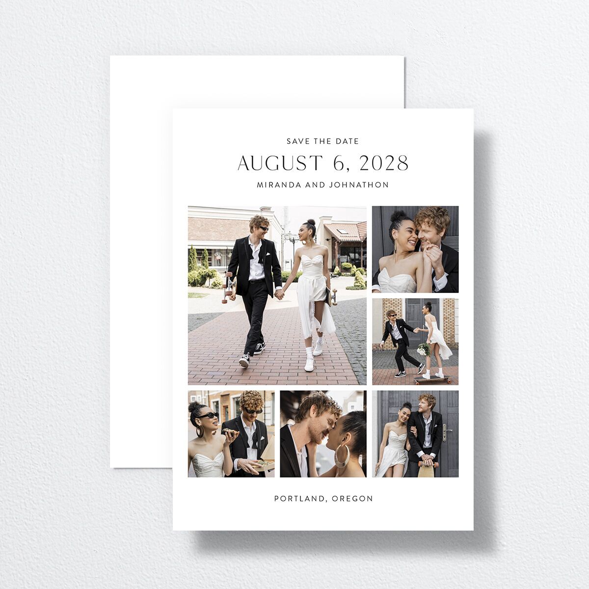 Window Gallery Save the Date Cards Pure White Signature smooth No