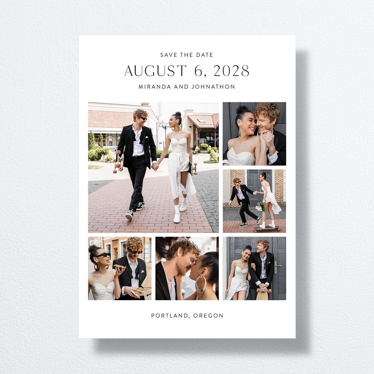 Window Gallery Save the Date Cards Pure White Signature smooth No