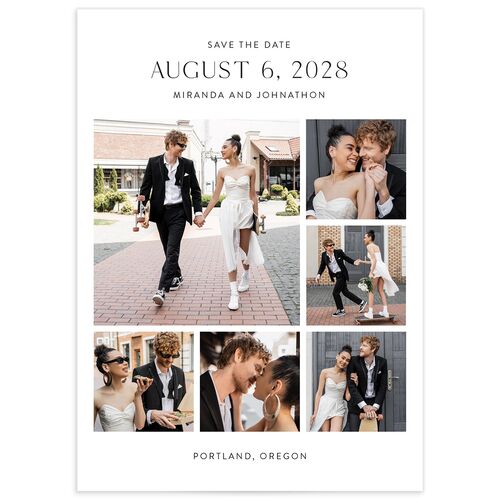 Window Gallery Save the Date Cards Pure White Signature smooth No