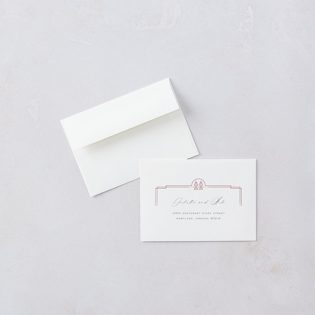 Eternal Devotion Wedding Response Cards Garnet Signature Standard