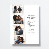 Modern Photobooth Save the Date Cards Pure White Signature smooth No