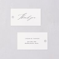 Romantic Minimal Favor Gift Tags Snow Signature