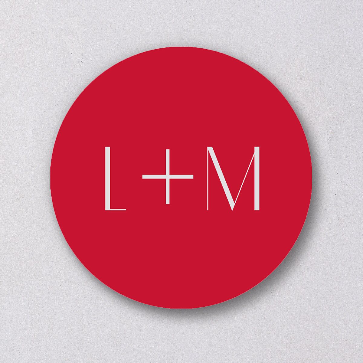 Lucky Circle Wedding Stickers True Red Sticker