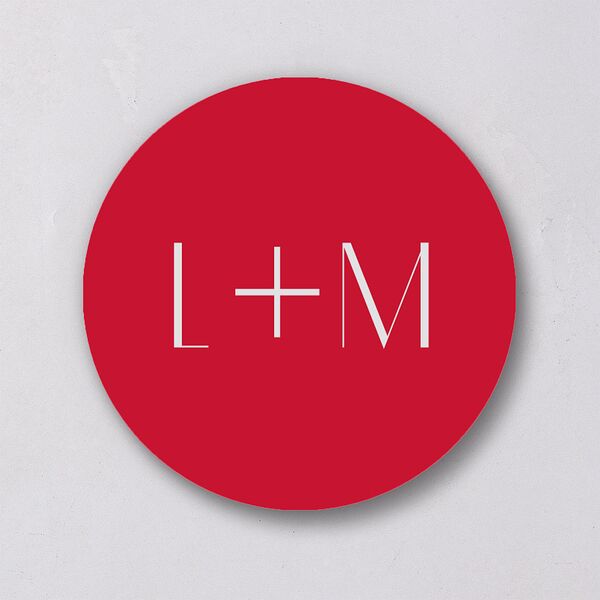 Lucky Circle Wedding Stickers True Red Sticker
