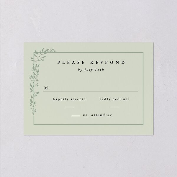 Dainty Frame Wedding Response Cards Thyme Signature Standard