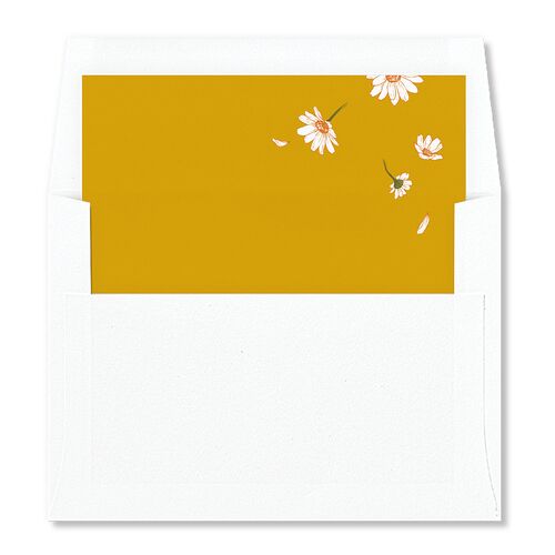 Monogram Daisies Envelope Liners Sunflower Standard