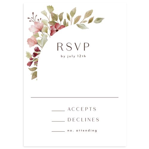 Lush Arch Wedding Response Cards Pink Cotton Signature Standard