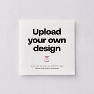Upload Your Own Design Cocktail Napkins Pure White Napkin Uncoined