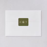 Wildflower Nouveau Wedding Stickers Dark Camo Rounded