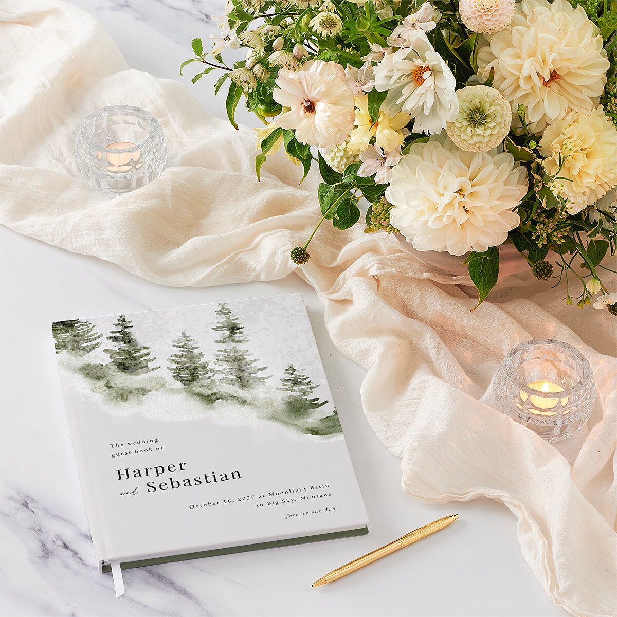 Snowy Mountainside Guest Books Thyme