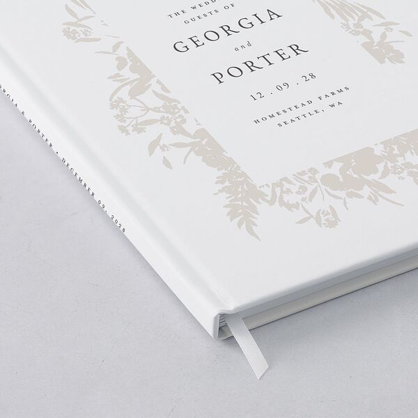 Glistening Garden Guest Books Linen
