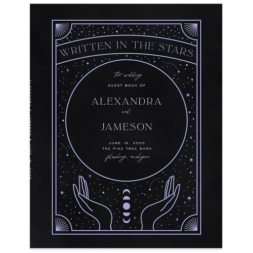 Written In The Stars Wedding Guest Book Midnight