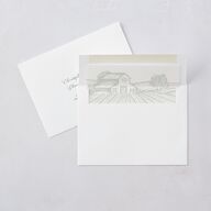 Country Farm Save The Date Cards Hunter Green Signature smooth Blank No Standard