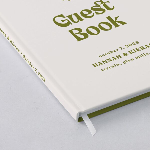 Simple Retro Daisy Guest Books Meadow