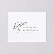 You Are Mine All-in-One Wedding Invitations Pure White Signature Light Both Recipient and Return Addresses No