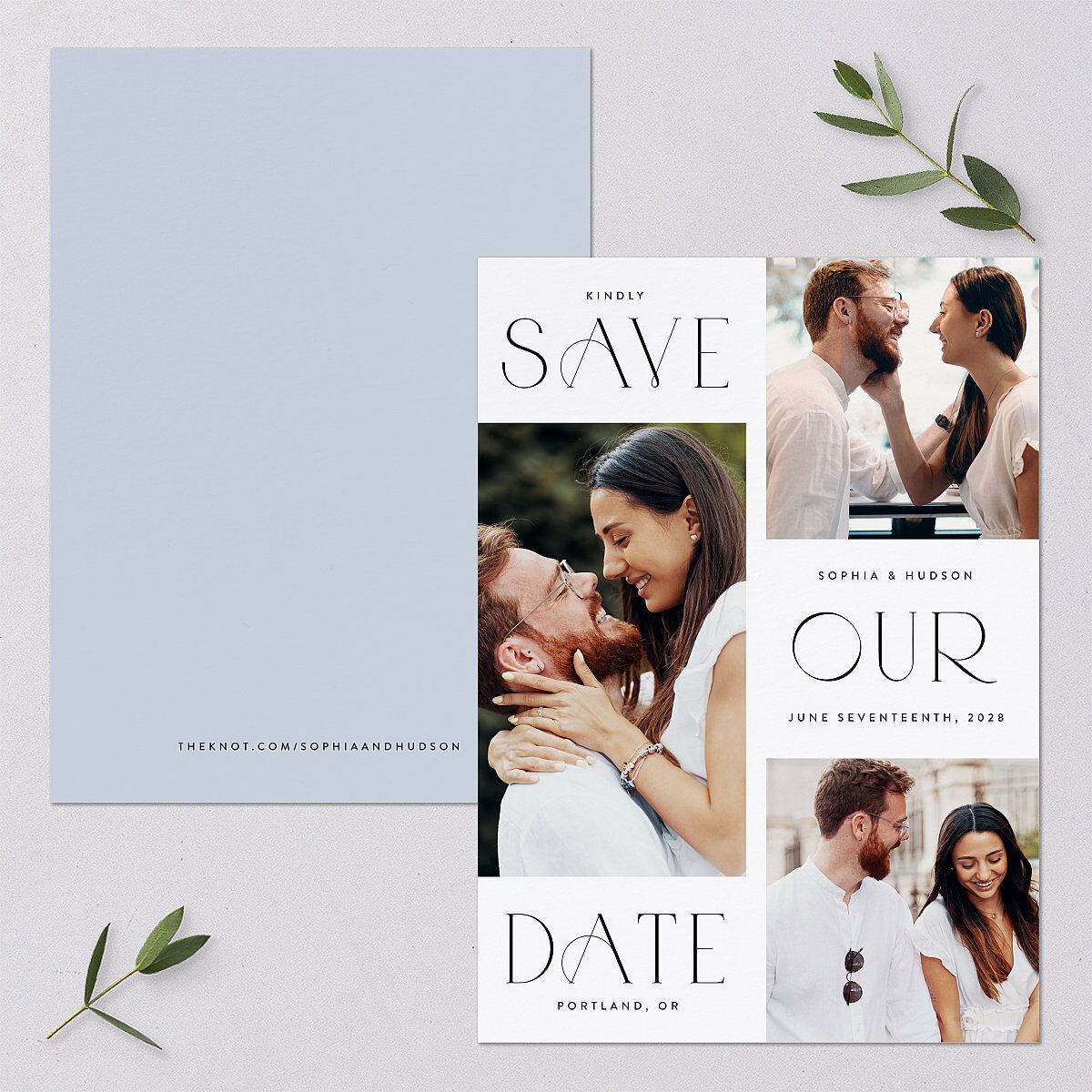 Beloved Union Save The Date Cards Ocean Signature smooth Blank No Standard