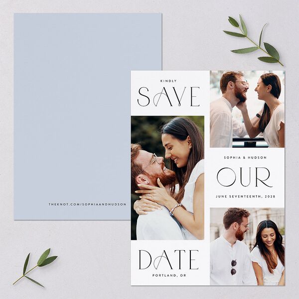 Beloved Union Save The Date Cards Ocean Signature smooth Blank No Standard
