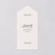 Elegant Hollywood Calligraphy All-in-One Wedding Invitations Linen Signature Light Both Recipient and Return Addresses No