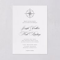 Formal Nautical Wedding Invitations Midnight Signature Blank No Standard