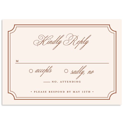 Elegant Eclectic Wedding Response Cards Walnut Signature Standard