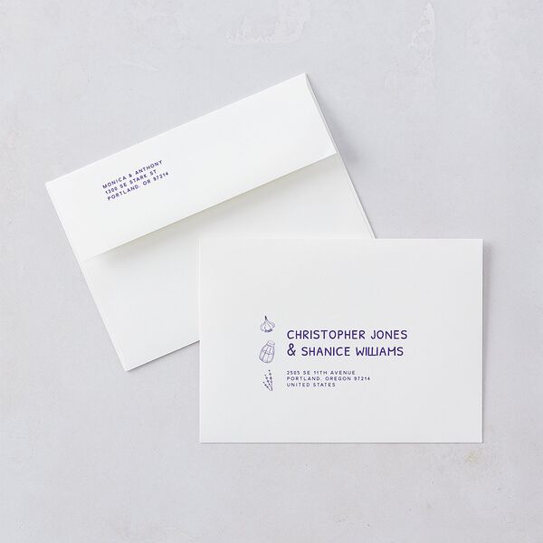 Hand Drawn Recipe Rehearsal Dinner Invitations Sapphire Signature Blank Standard