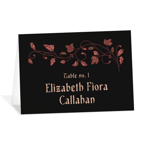 Vintage Fantasy Vines Place Cards Licorice Signature