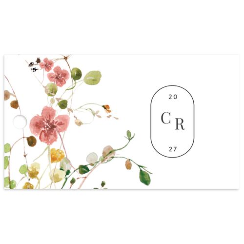 Delicate Wildflower Favor Gift Tags Peach Pink Signature